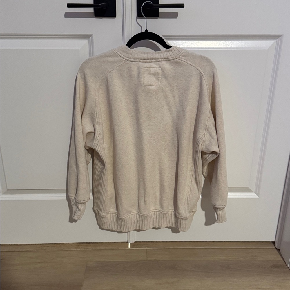 Aerie Crew Neck Sweatshirt in Heather Frost - Picture 2 of 3